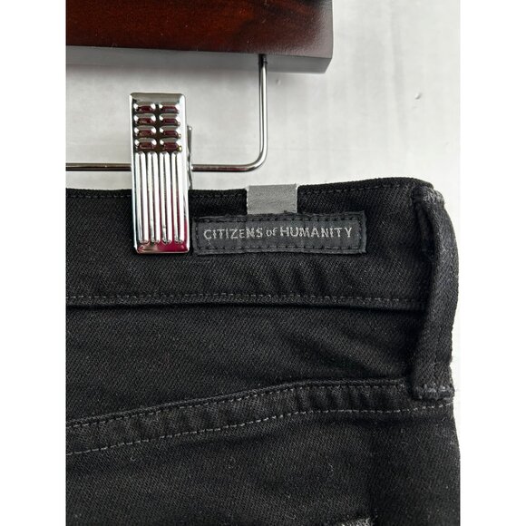 Citizens of Humanity‎ Elsa Mid Rise Slim Fit Crop Jeans Black Sz 30  MADE IN USA - Picture 8 of 11